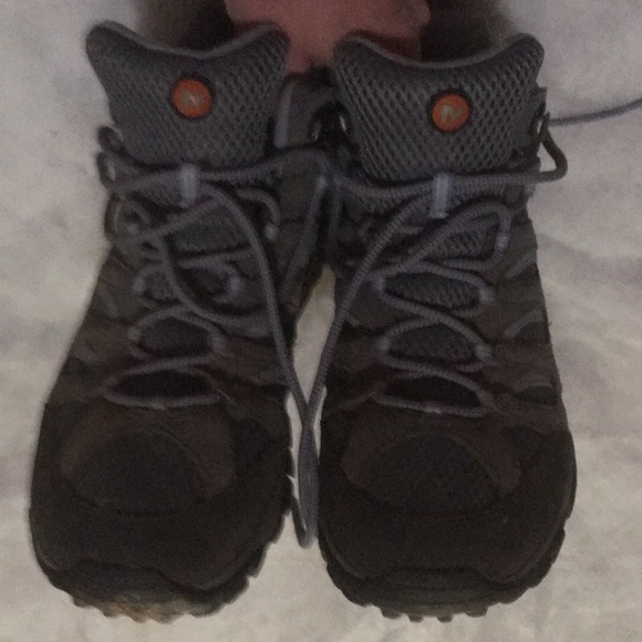 10 MERRELL HIKING BOOTS GREY/PERIWINKLE WOMEN’S - Picture 8 of 8